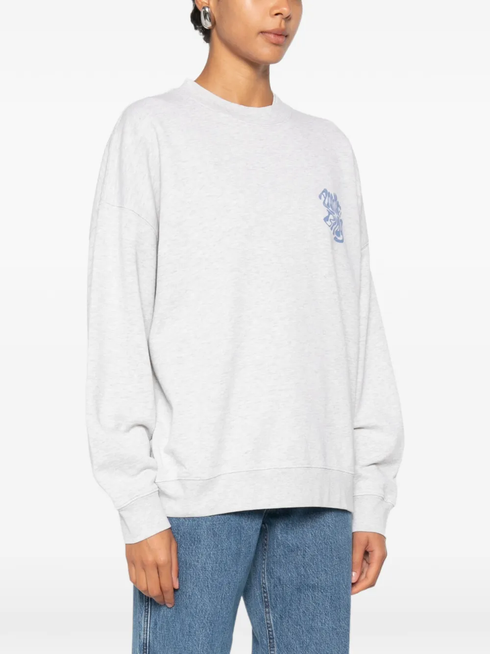 ANINE BING Sweater met logoprint Grijs