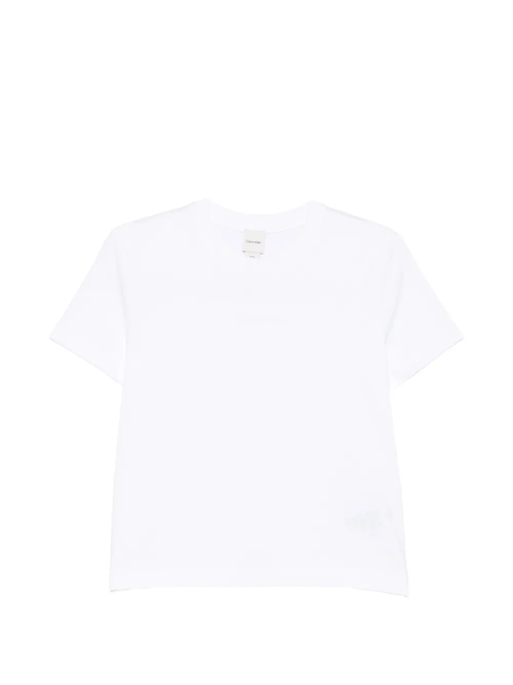 Calvin Klein logo-embroidered T-shirt - Bianco