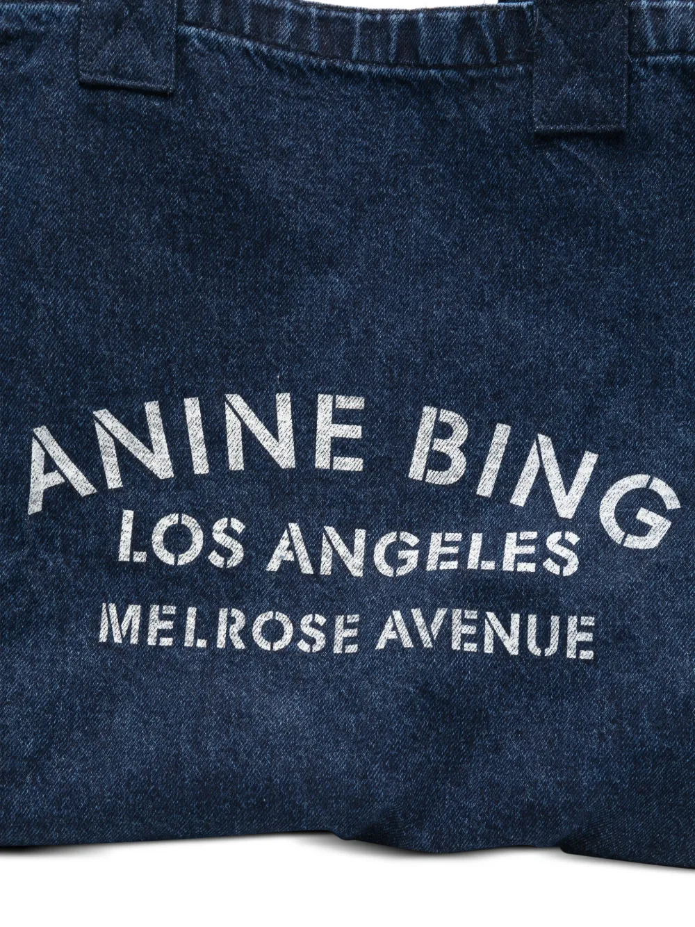 ANINE BING Schoudertas met logoprint Blauw