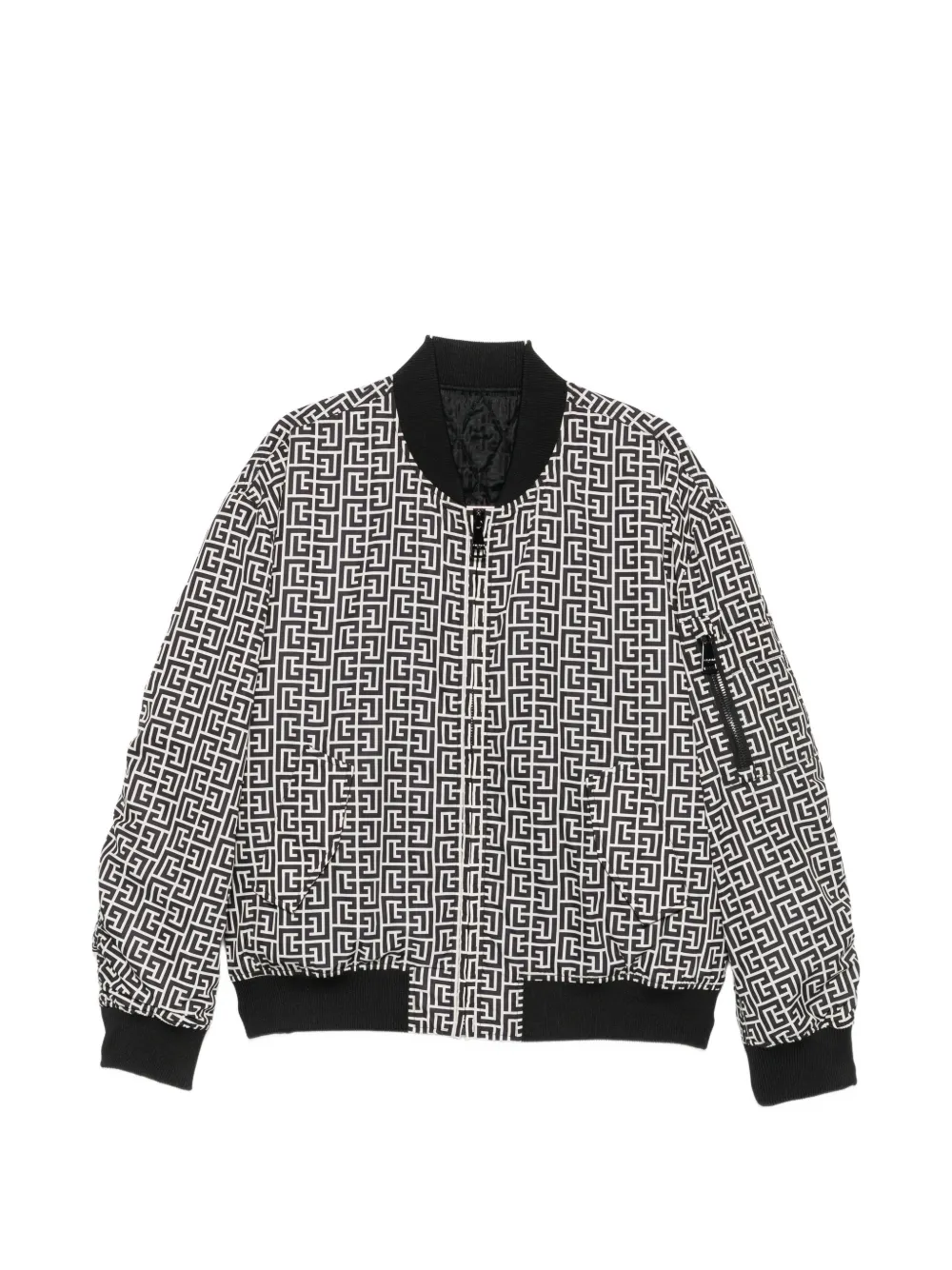 Balmain PB-monogram bomber jacket - Nero