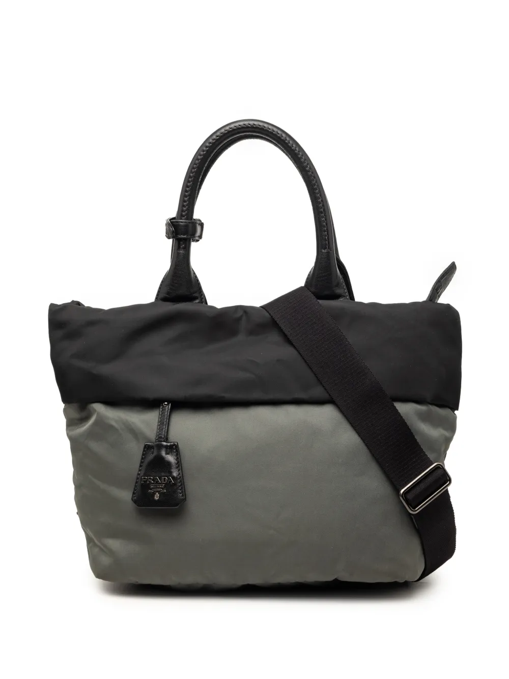 Prada Pre-Owned 2000-2013 Bicolor Tessuto Reversible Tote satchel - Nero
