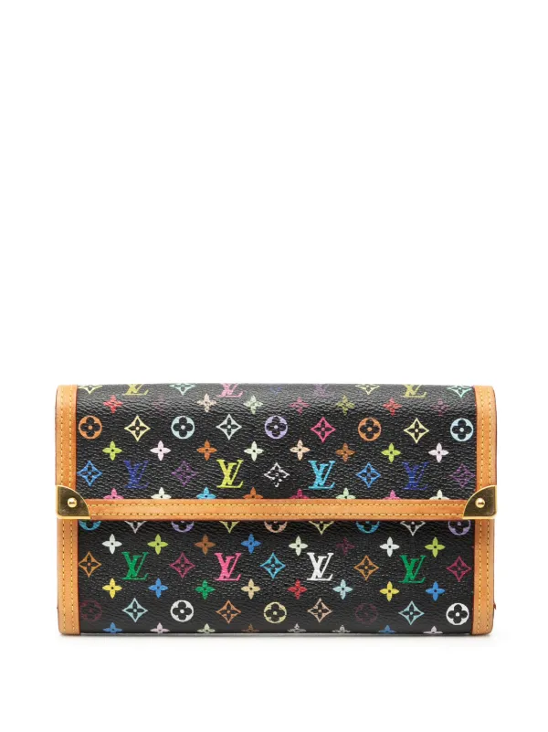 Louis Vuitton Pre-owned 2004 Monogram Multicolor Porte Tresor International Wallet Long Wallets in Black