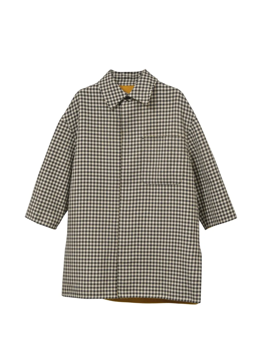 Fendi Pre-Owned Check patch-pocket coat - Braun