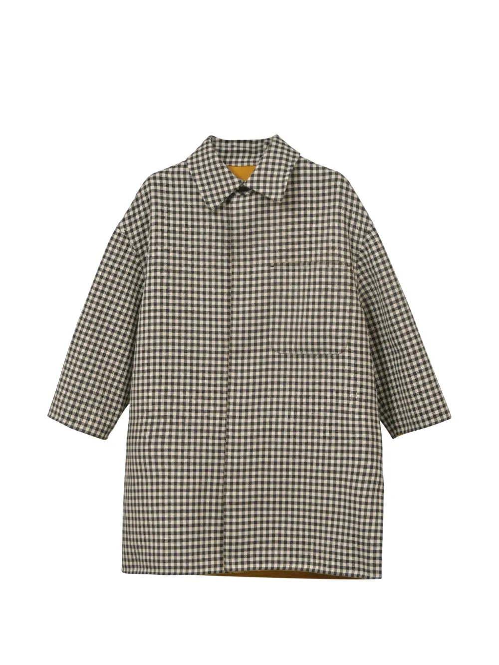 Fendi Pre-Owned Check patch-pocket coat - Marrone