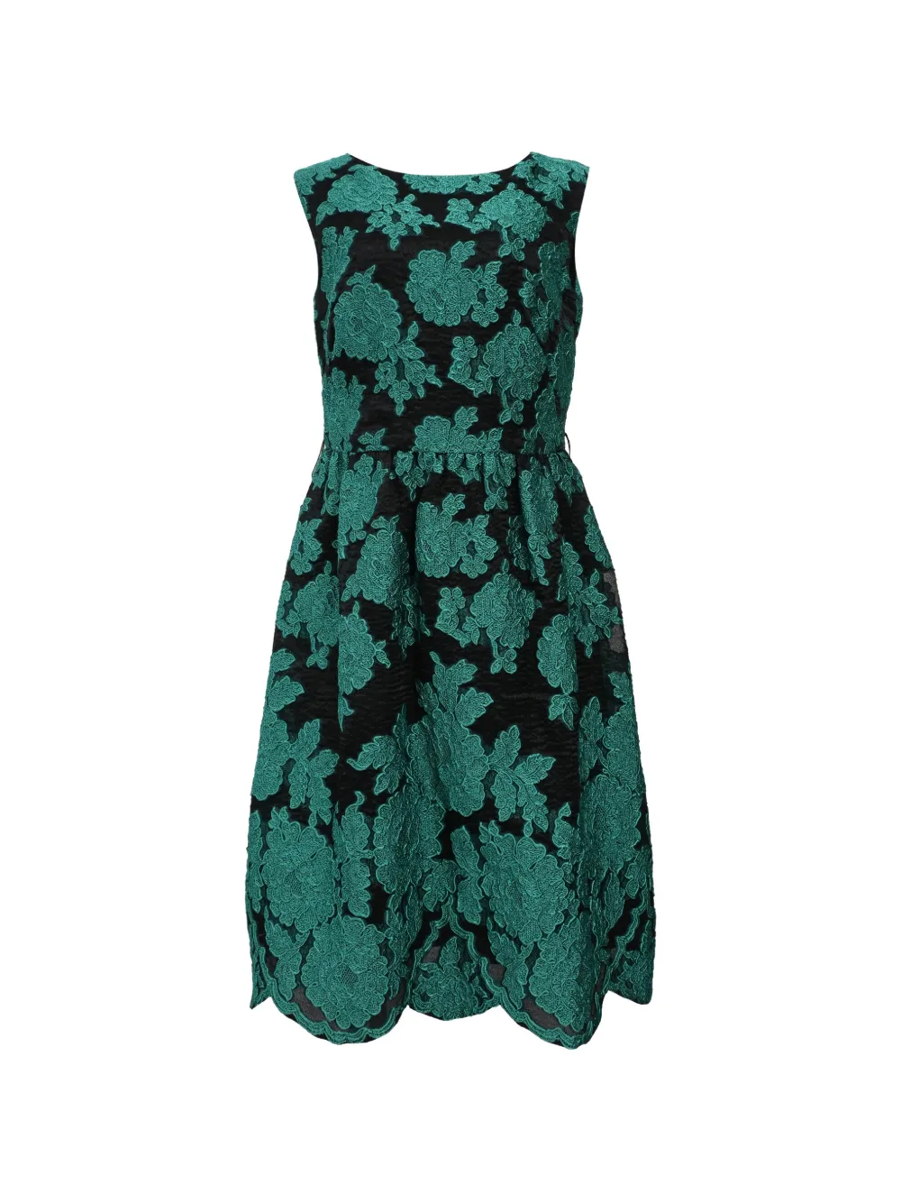 Escada Pre-Owned floral lace dress - Verde