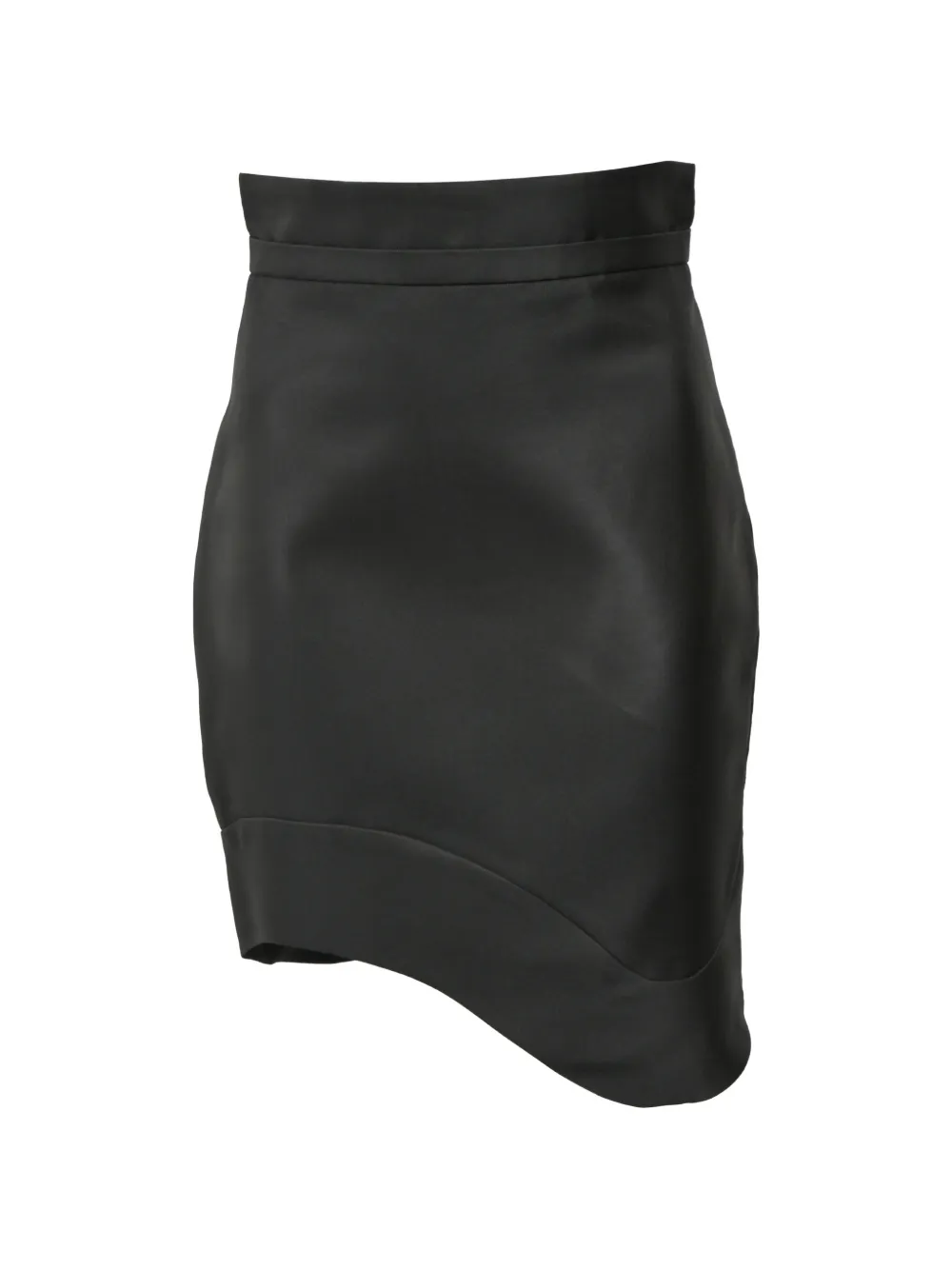 Antonio Berardi Vintage high-waisted waved-hem skirt - Nero