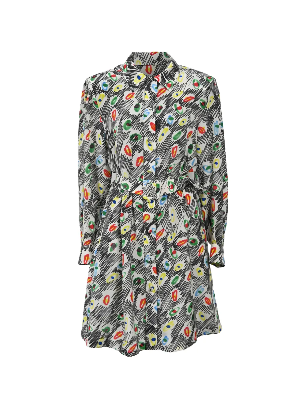 Moschino Pre-Owned Couture graffiti-print shirt dress - Bianco