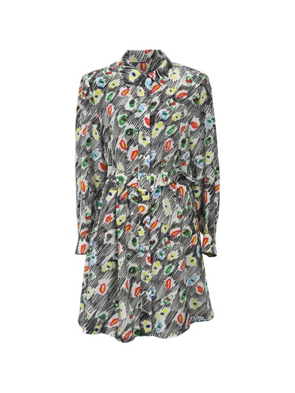 graffiti shirt dress Moschino Pre-Owned Couture graffiti-print Shirt Dress | White