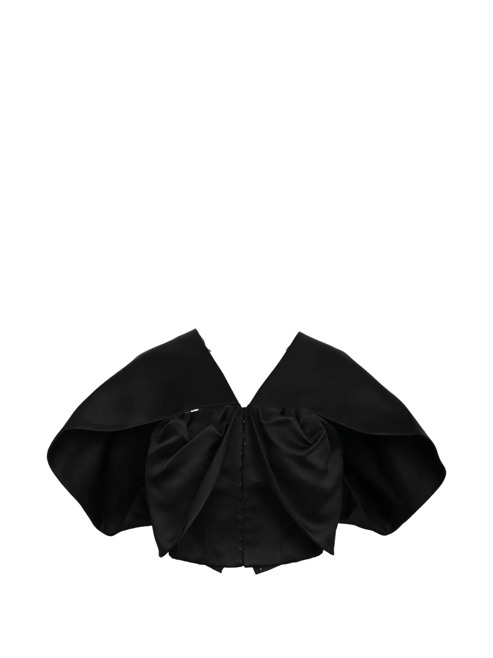 Louis Vuitton Pre-Owned cape-shoulder corset-style top - Nero