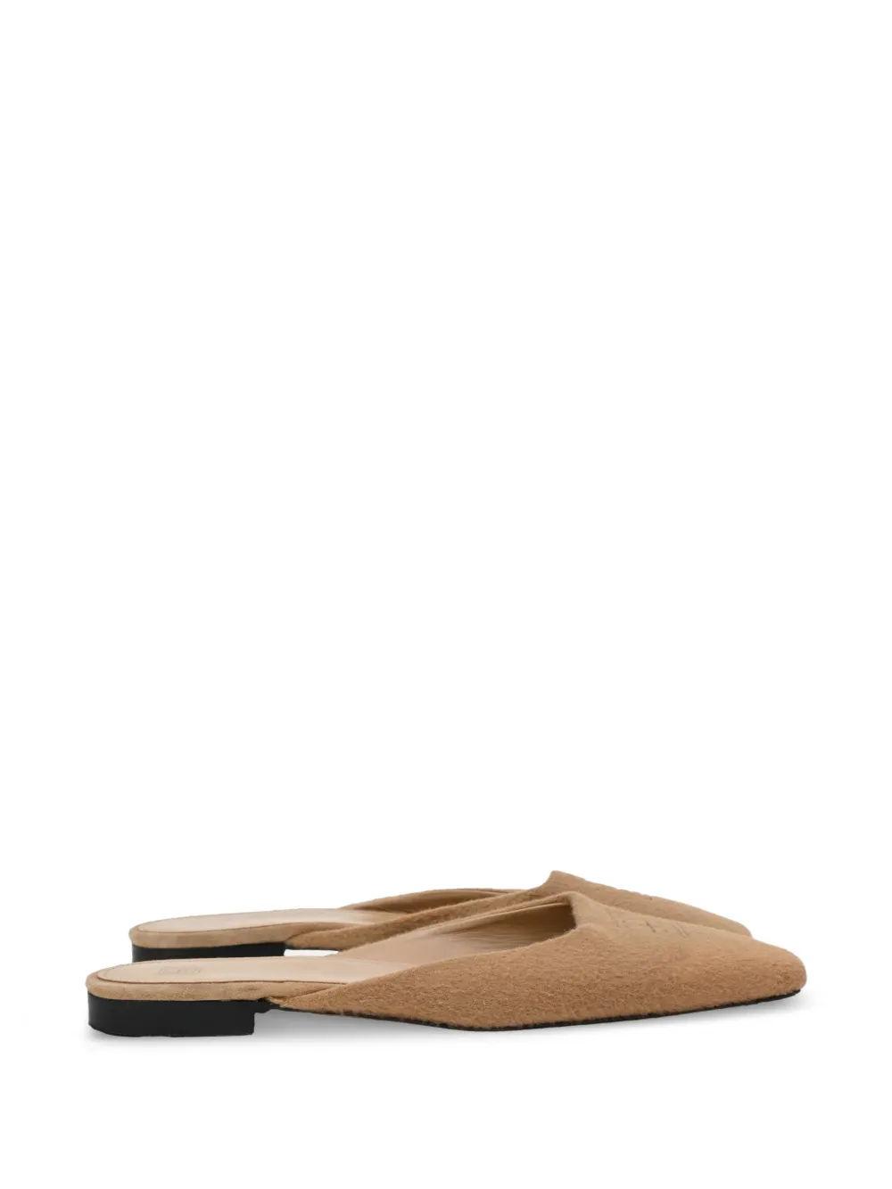 TOTEME Flat cashmere mules - Neutrals