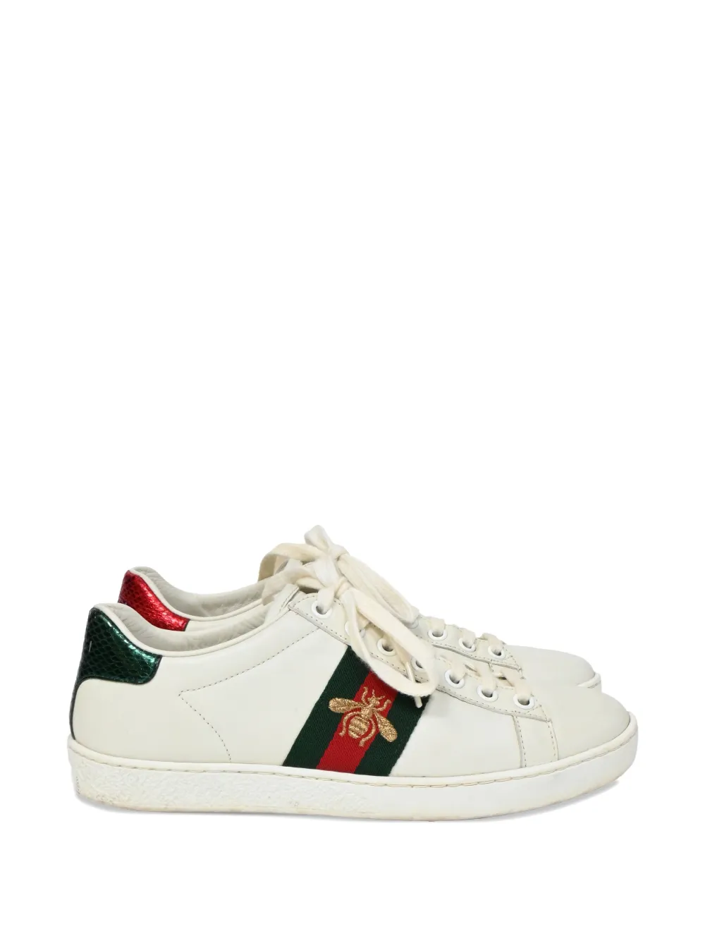 Gucci Pre-Owned Ace bee sneakers - White