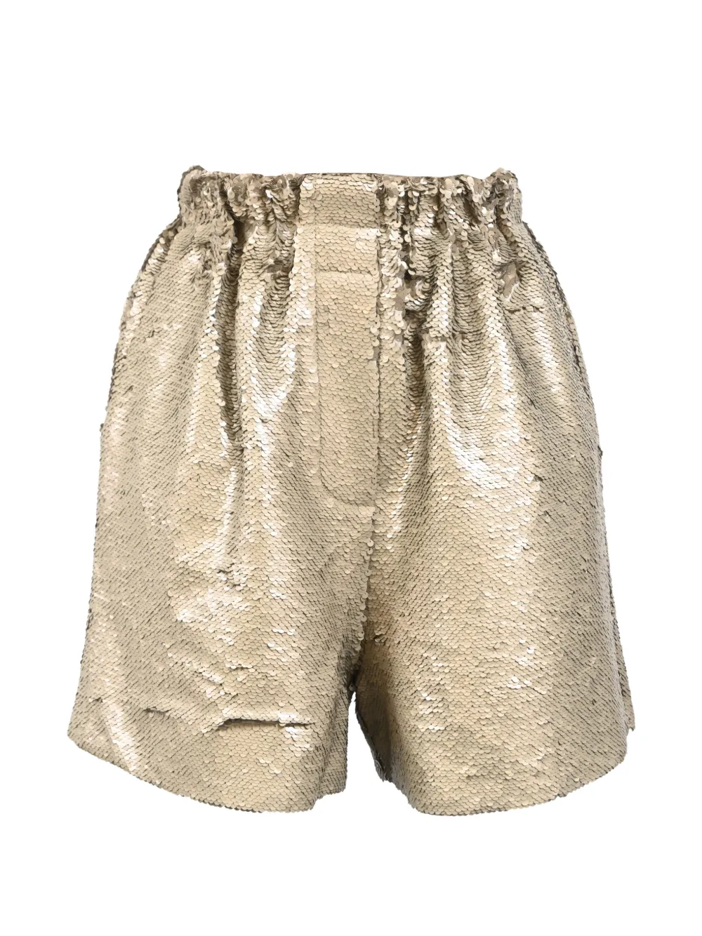 Pre-owned The Frankie Shop Jazz Sequined Shorts In Gold