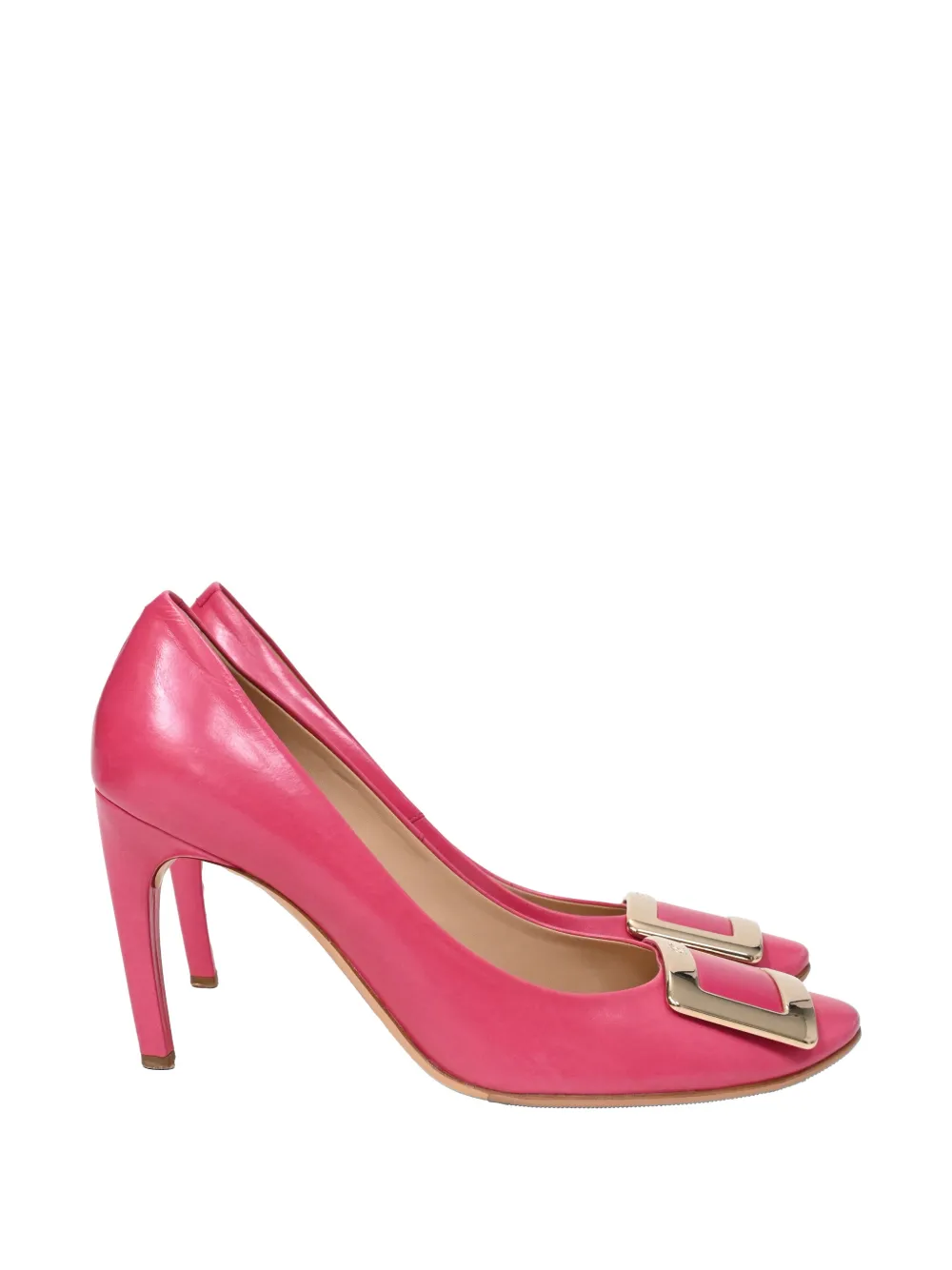 Pre-owned Roger Vivier Vintage Trompette Buckle Pumps In Pink