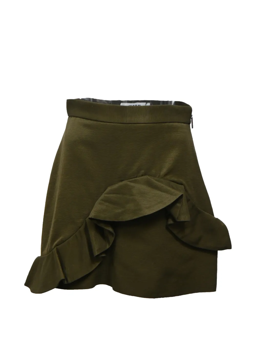 MSGM ruffle-trim mini skirt - Verde