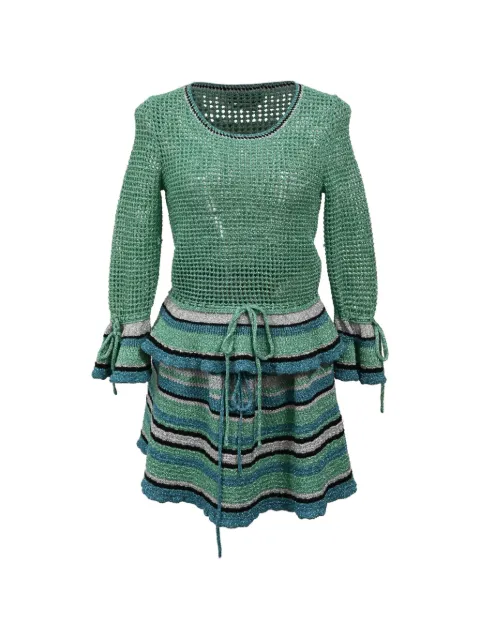 Mulberry Pre-Owned Knitted striped skirt set