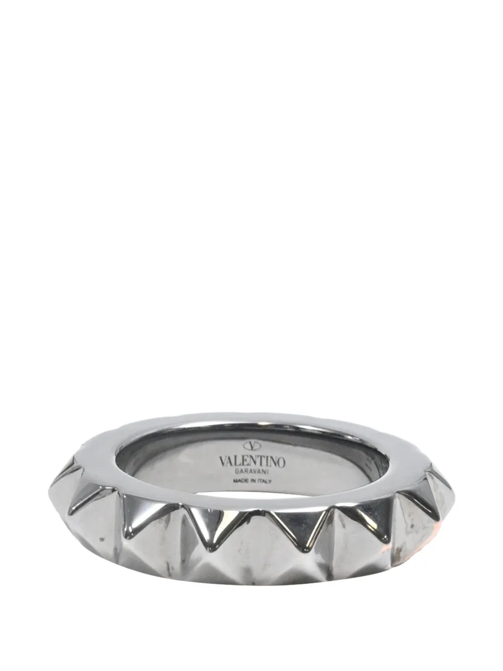 Valentino Garavani Pre-Owned Rockstud ring - Argento