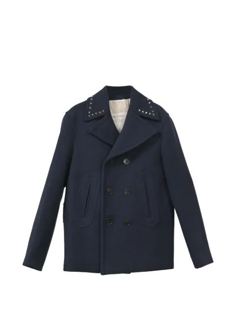 Valentino Garavani Pre-Owned Rockstud double-breasted pea coat