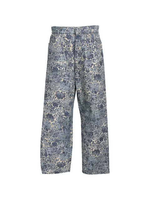 Christian Dior Pre-Owned Jacquard print straight-leg jeans