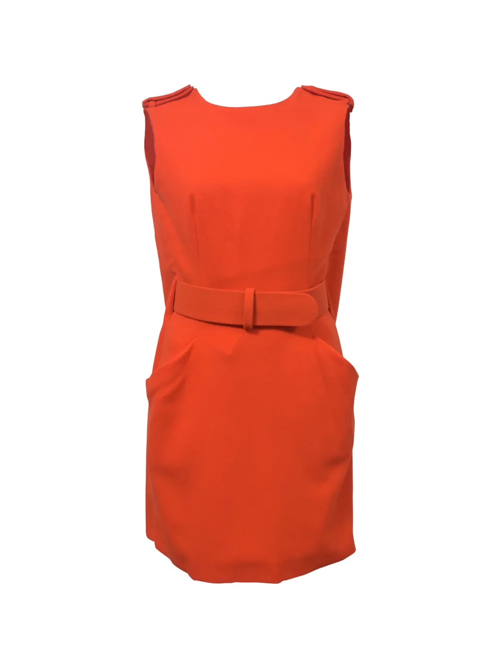Alexander McQueen Pre-Owned belted sleeveless dress - Orange