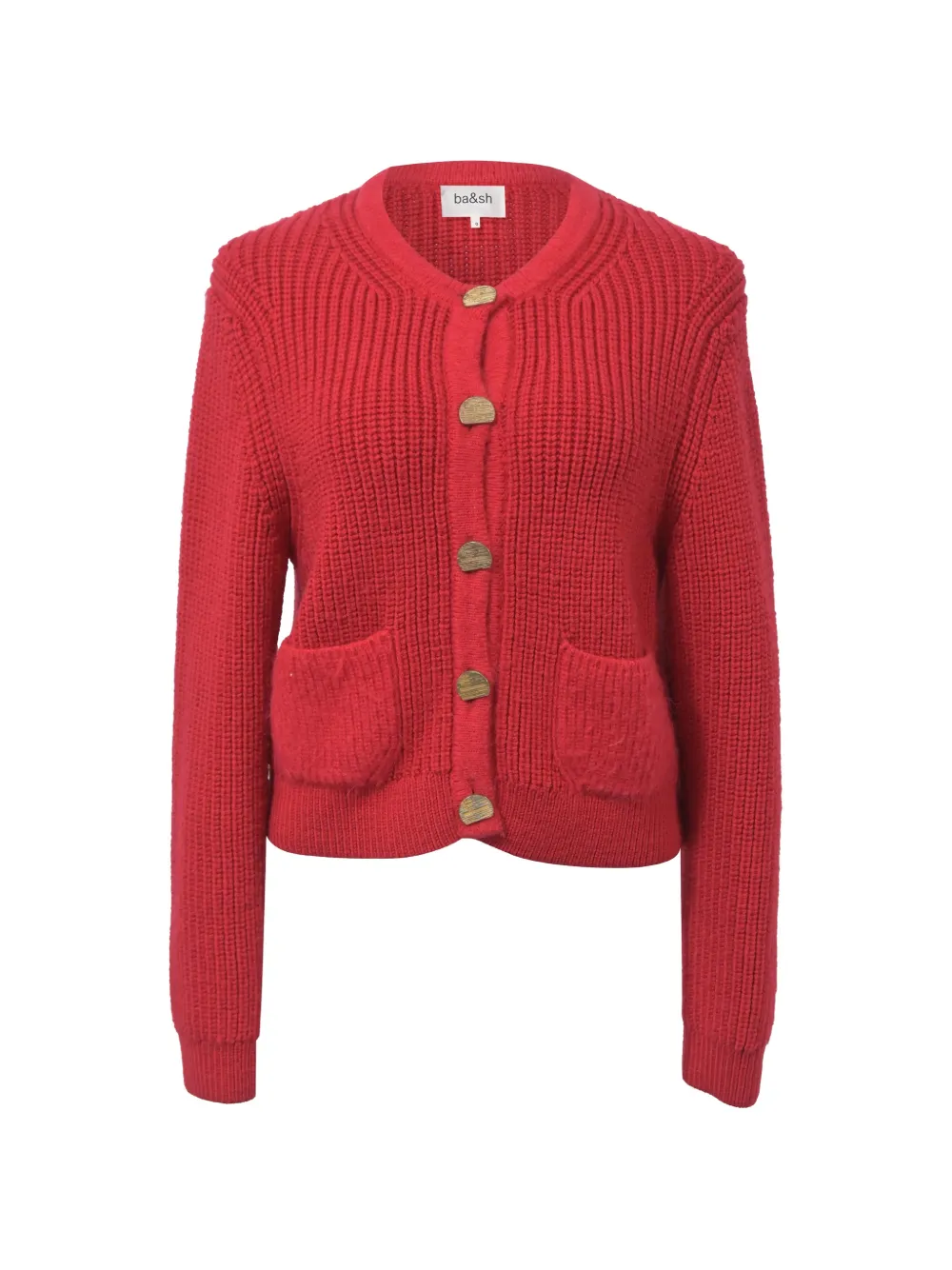Ba&Sh Purrl button-front cardigan - Rosso