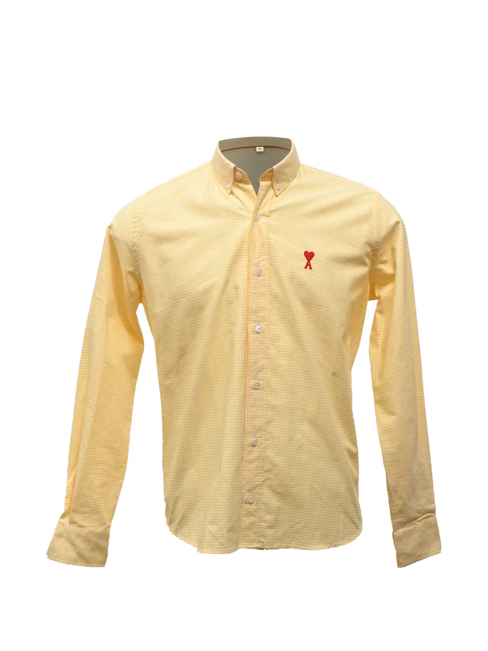 AMI Paris Ami de Coeur gingham shirt - Gelb