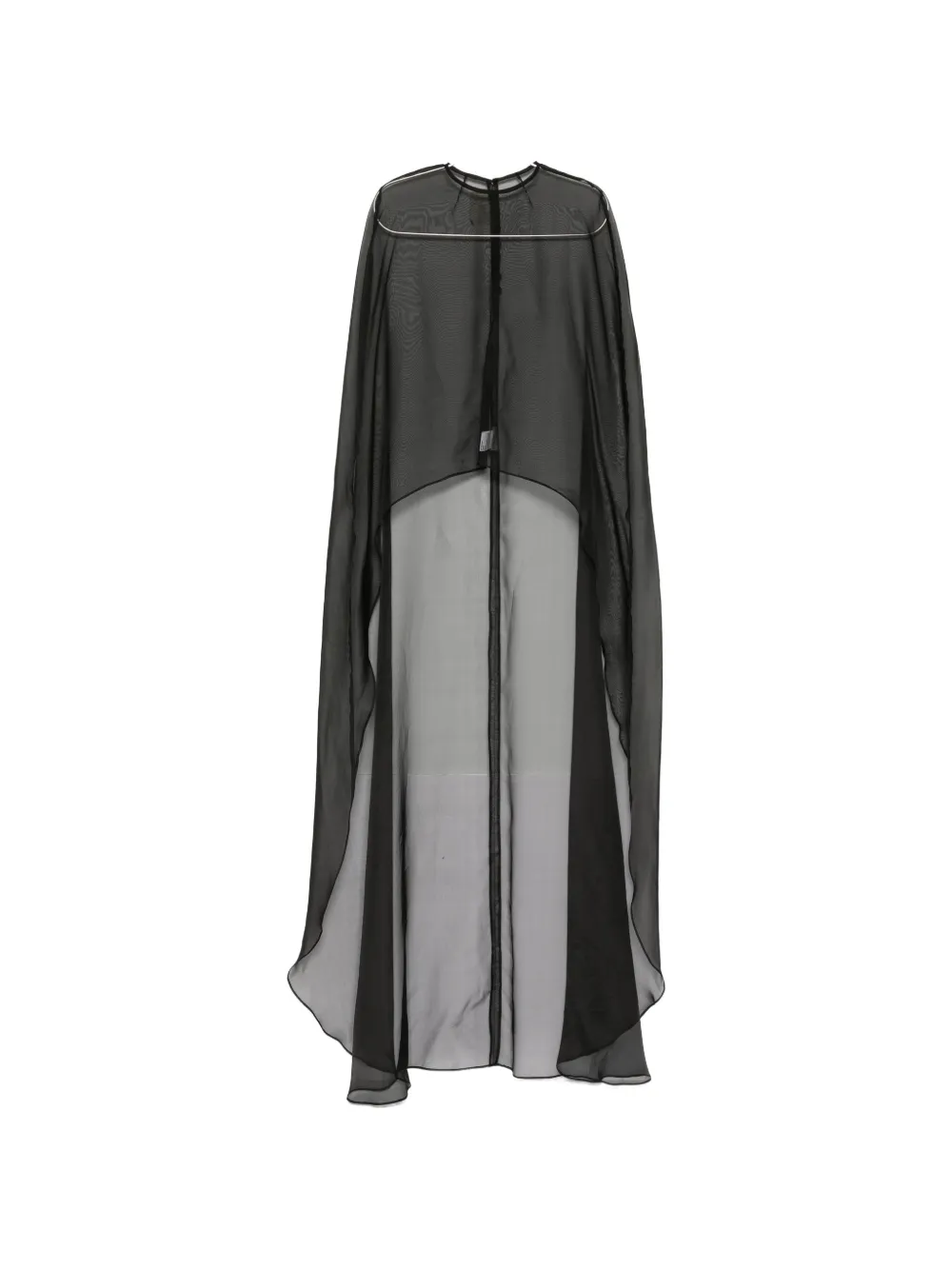 Isabel Sanchis organza high-low cape - Schwarz