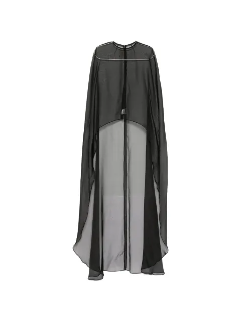 Isabel Sanchis organza high-low cape