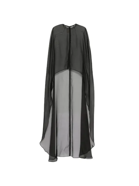 Isabel Sanchis organza high-low cape