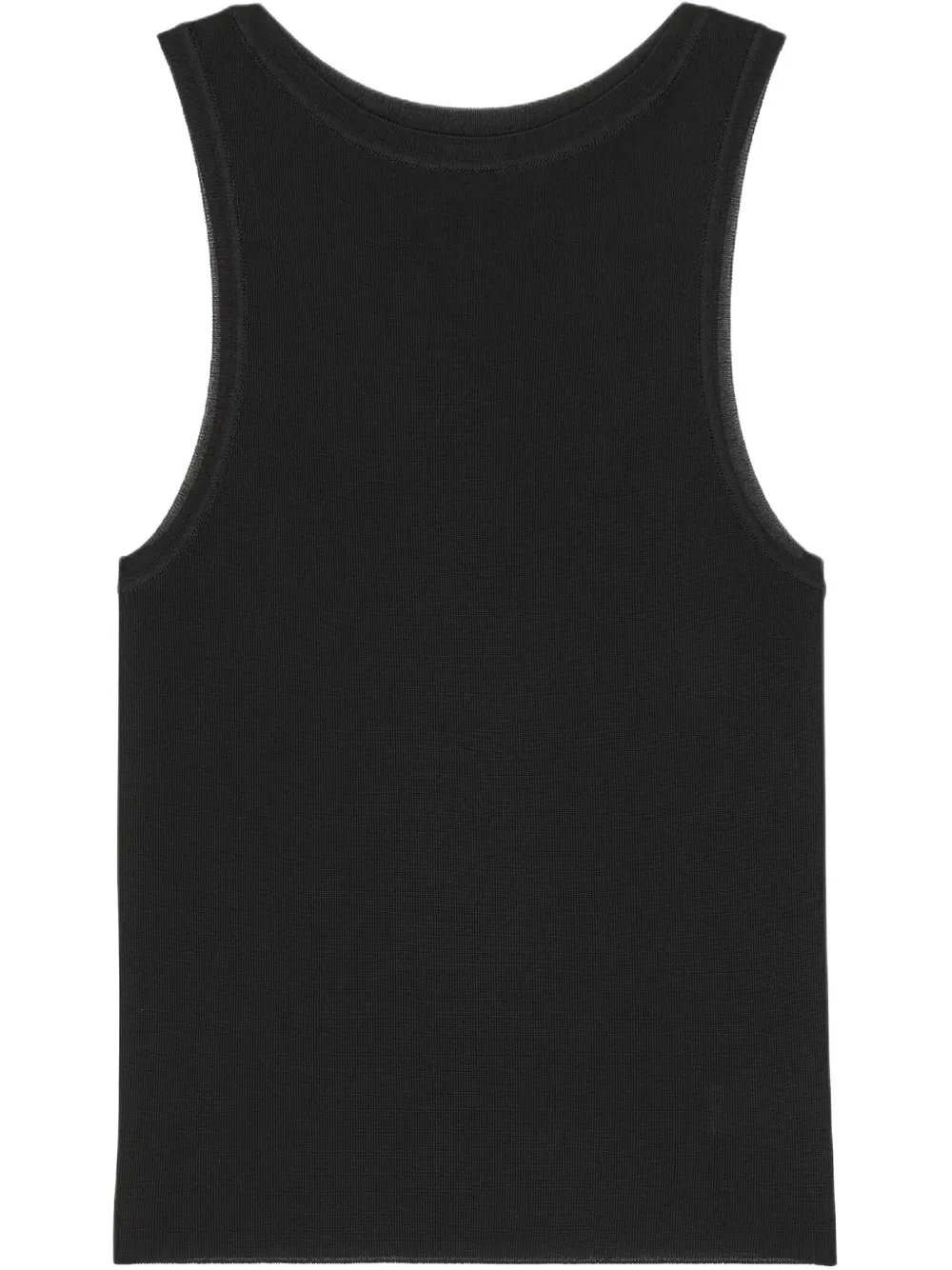 Saint Laurent Ribgebreide tanktop Zwart