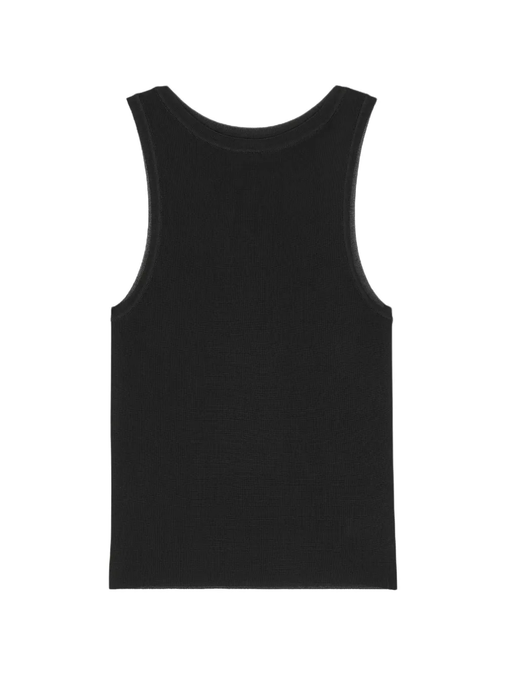 Saint Laurent Ribbed-knit Tank Top In Black