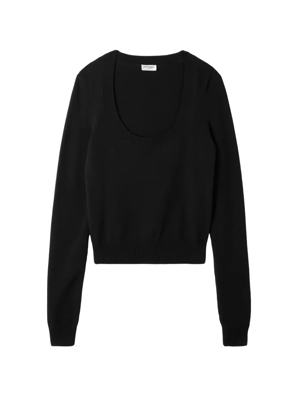 Saint Laurent scoop-neck knitted sweater - Black