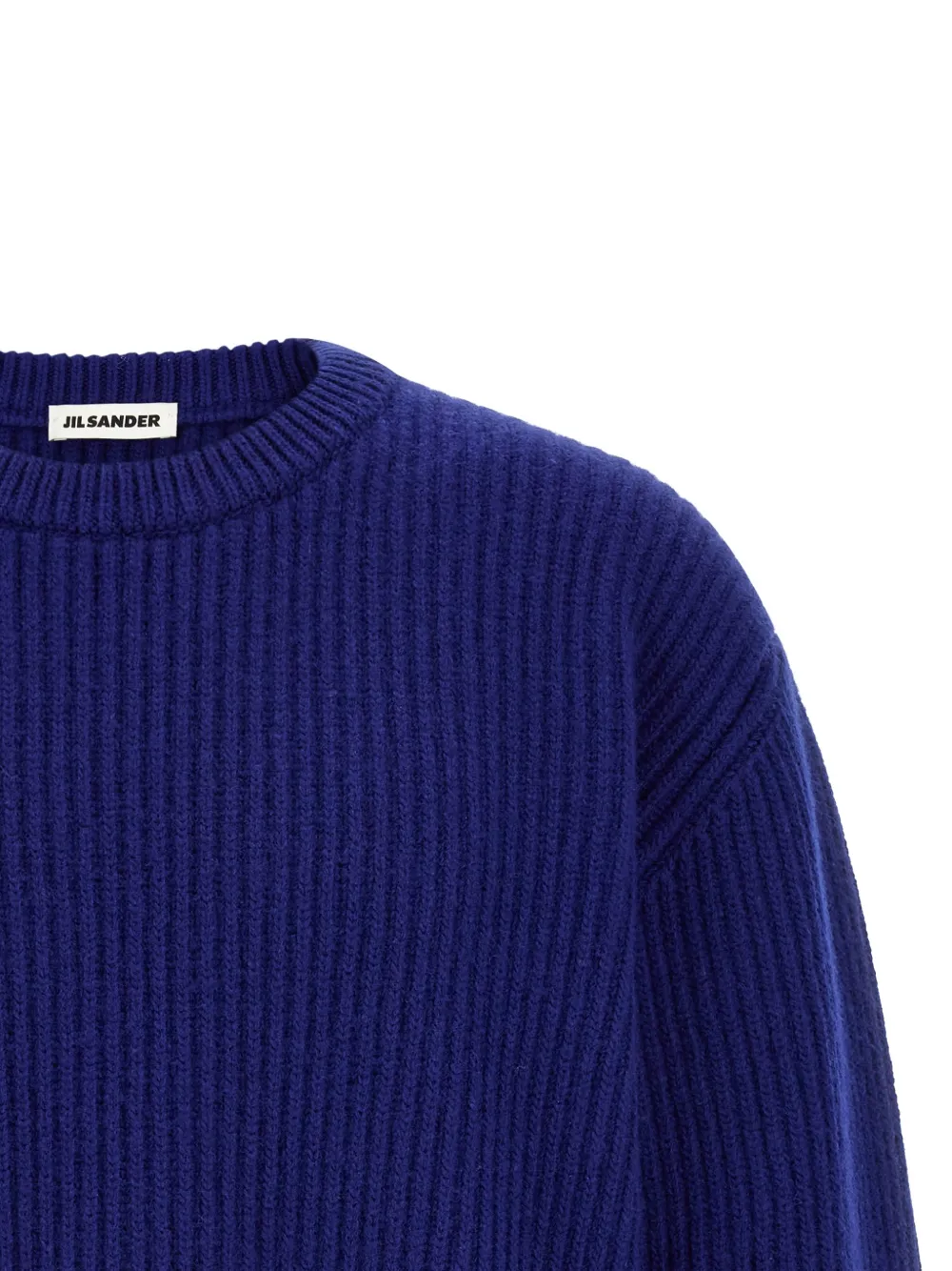 Jil Sander Fisherman's Rib trui Blauw