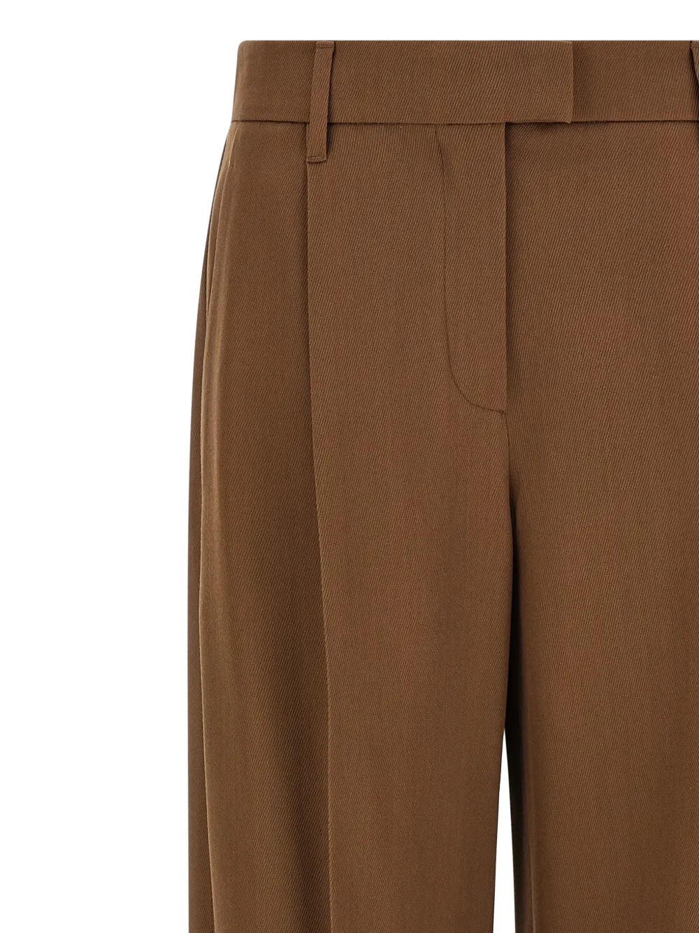 Brunello Cucinelli Monile broek met wijde pijpen Bruin