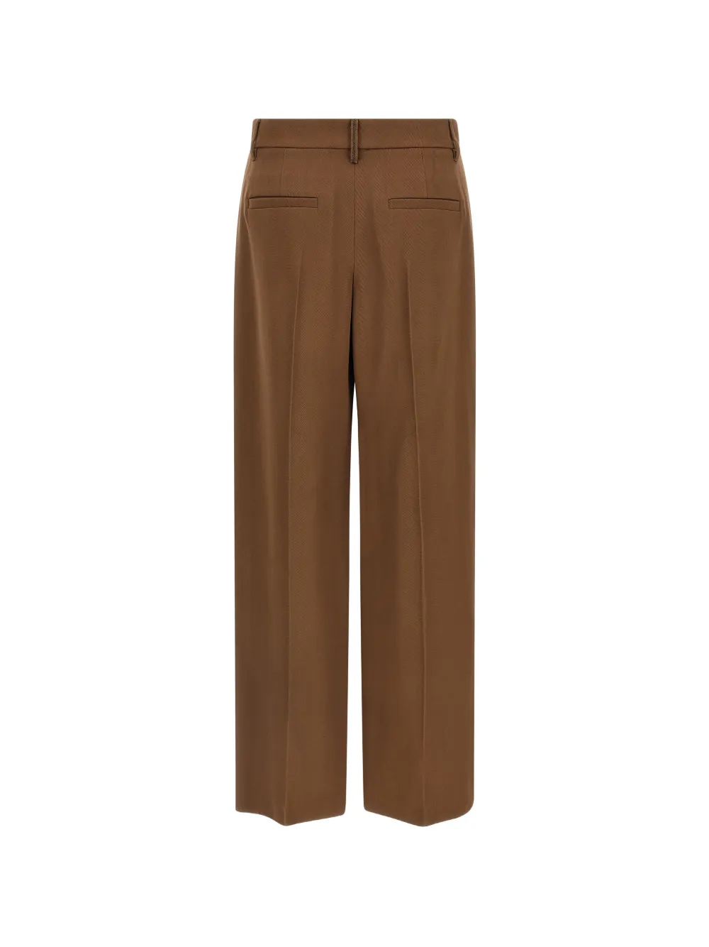 Brunello Cucinelli Monile broek met wijde pijpen Bruin