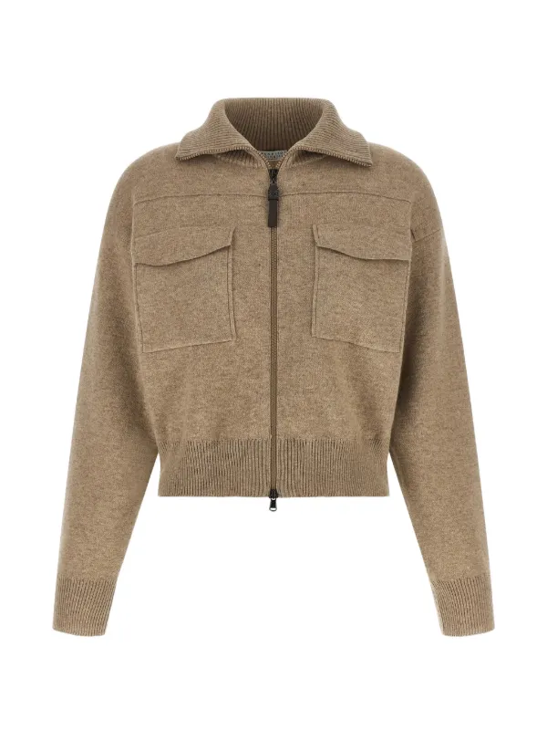 ブルネロクチネリBRUNELLO CUCINELLI モニーレ　カーディガン Brunello Cucinelli モニーレ クロップド カーディガン | ニュートラル