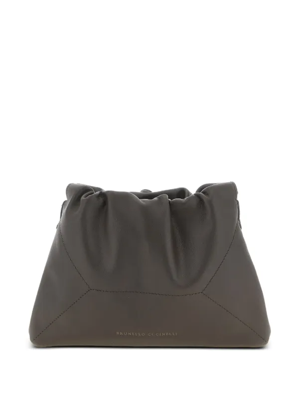 Brunello Cucinelli BC Duo Monili Clutch Bag in Brown