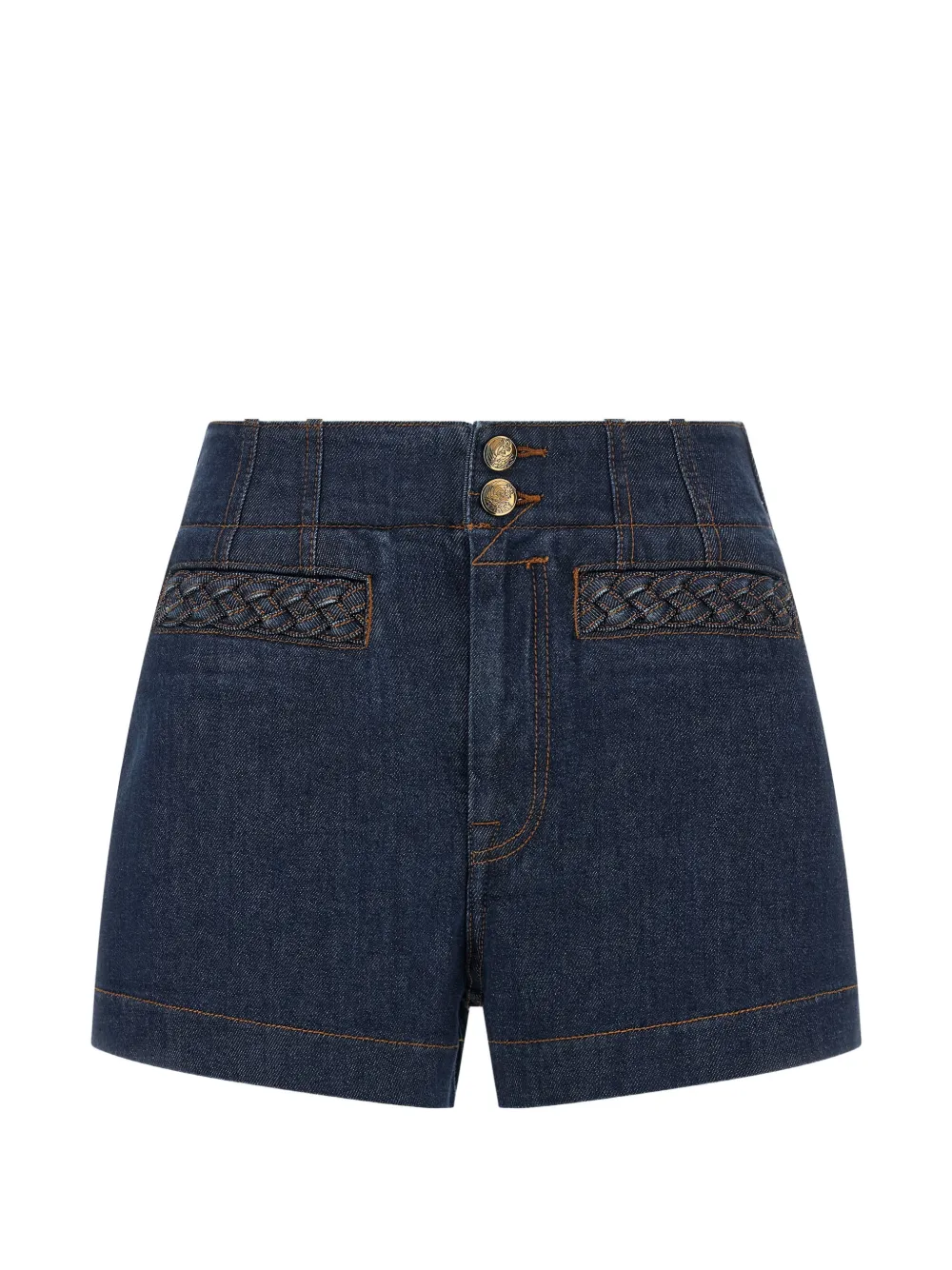 ZIMMERMANN Awaken braided-trim shorts - Blu