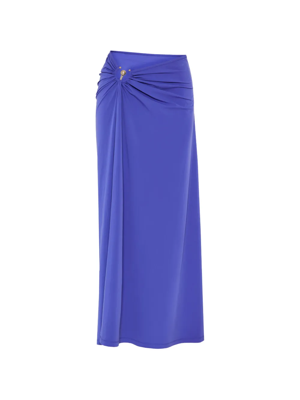 Christopher Esber Orbit hardware-detail ruched maxi skirt - Blu