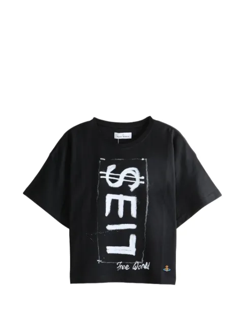 Vivienne Westwood T-shirt Lies con ricamo Orb