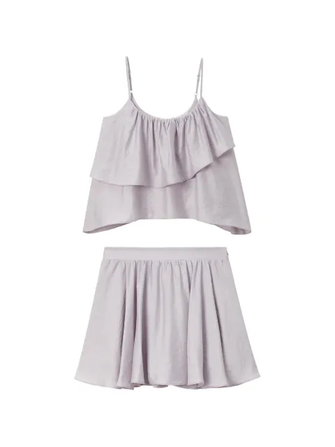 b+ab ruffled mini shorts set (set of two)