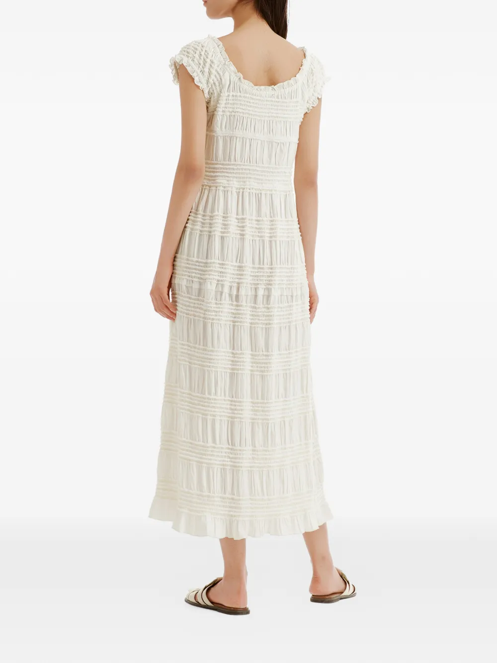 tout a coup Midi-jurk met strik-detail Wit