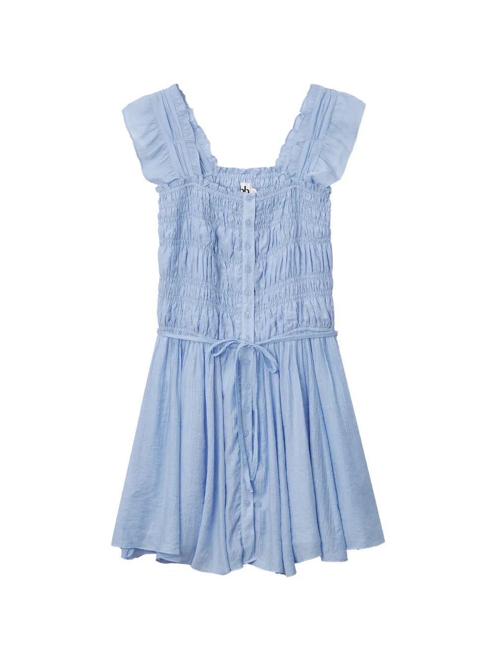 b+ab ruffled-sleeve mini dress - Blu