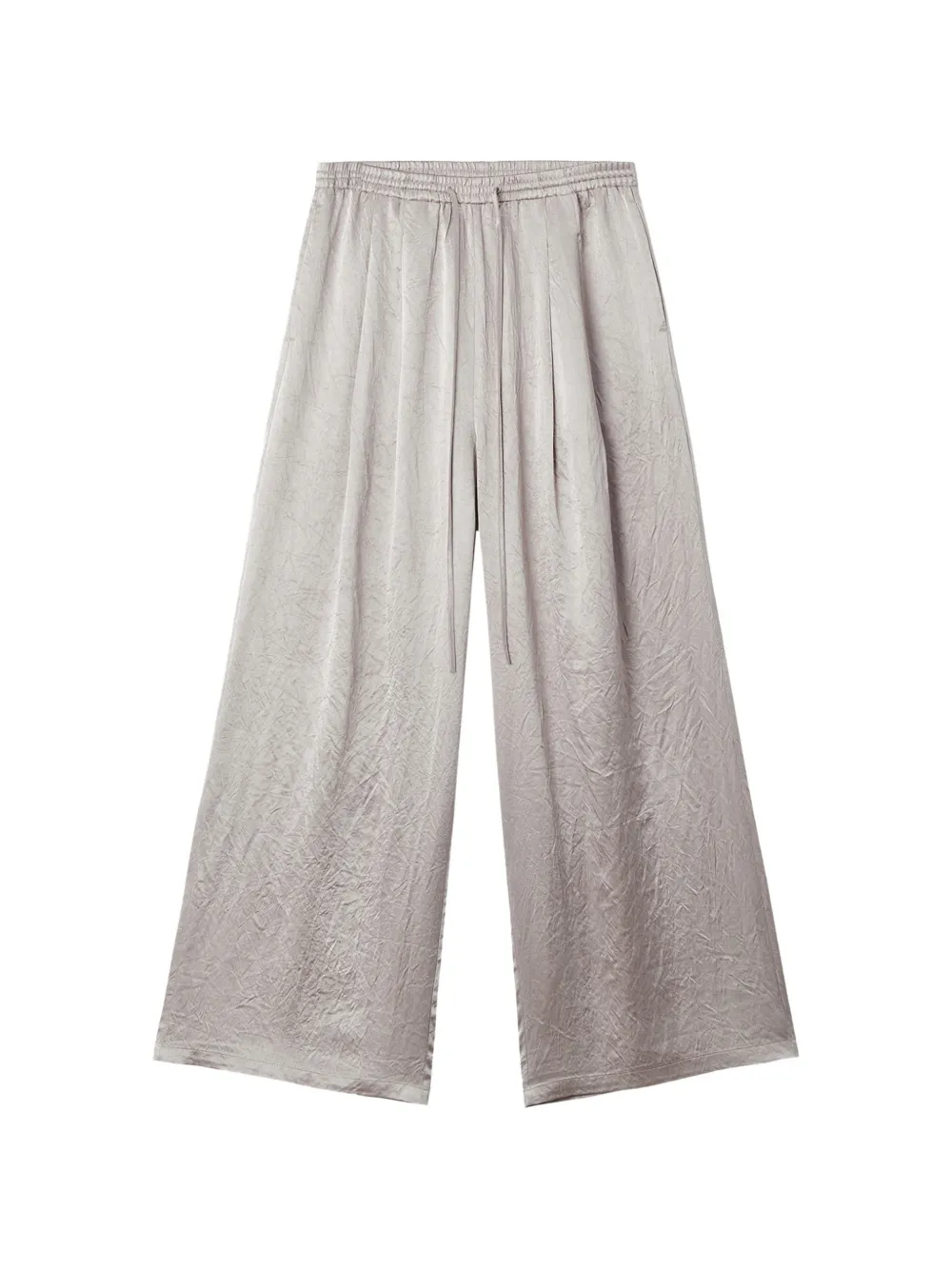 b+ab crinkled-finish drawstring wide-leg trousers - Viola