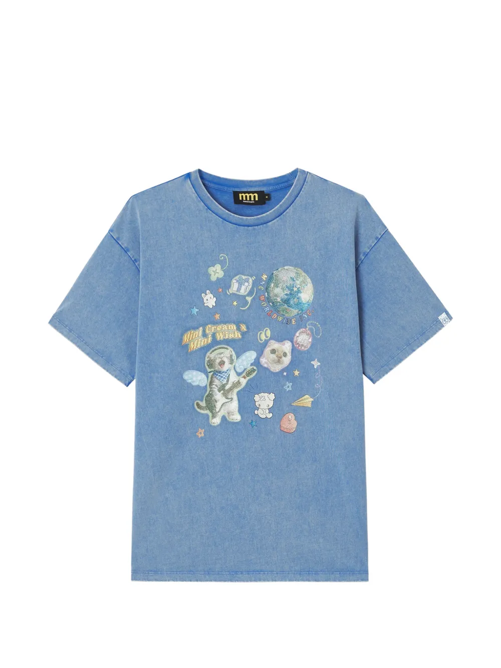 Mini Cream graphic-print T-shirt