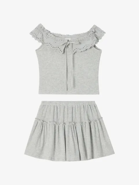 b+ab broderie-anglaise ruffled set