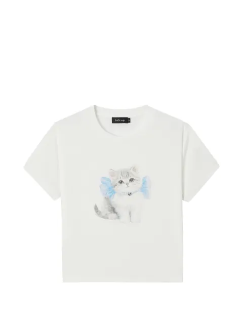 tout a coup playera de canalé con gato estampado
