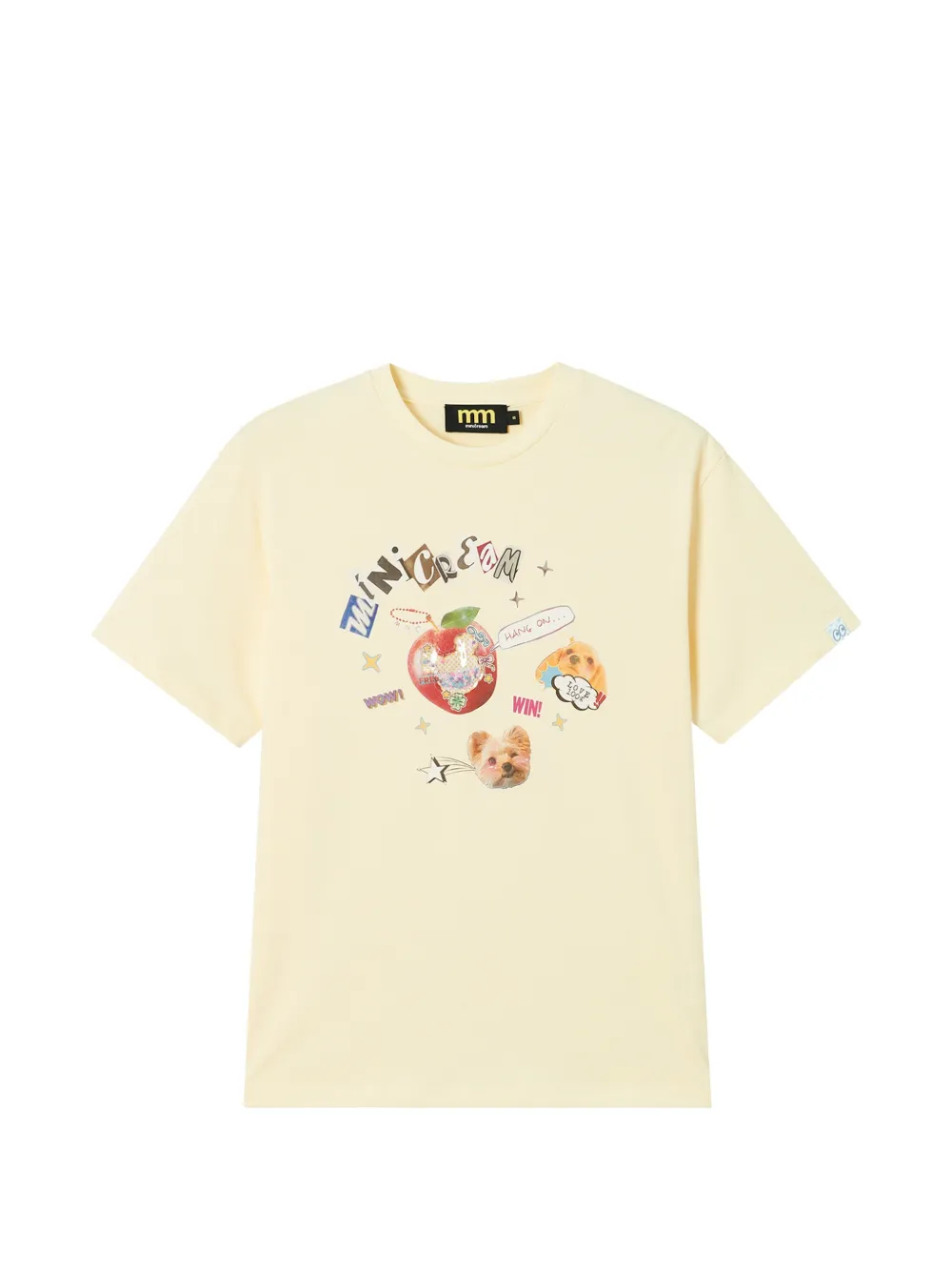 Mini Cream graphic-print T-shirt