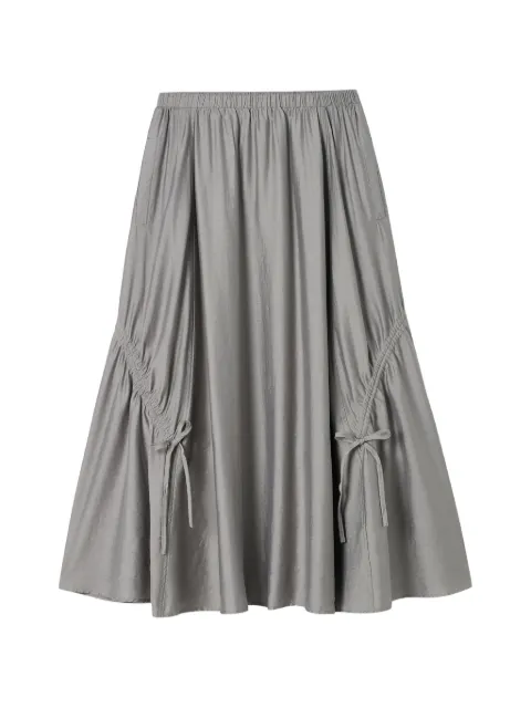 tout a coup — ruched drawstring midi skirt