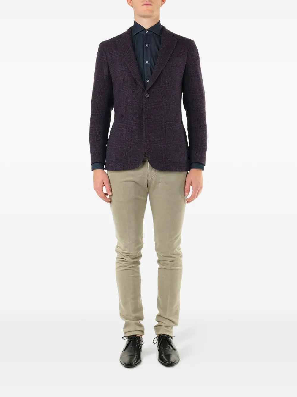 Al Duca D Aosta 1902 Geruite blazer Blauw