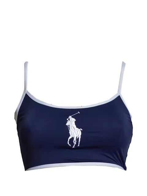 Polo Ralph Lauren embroidered-logo bikini top